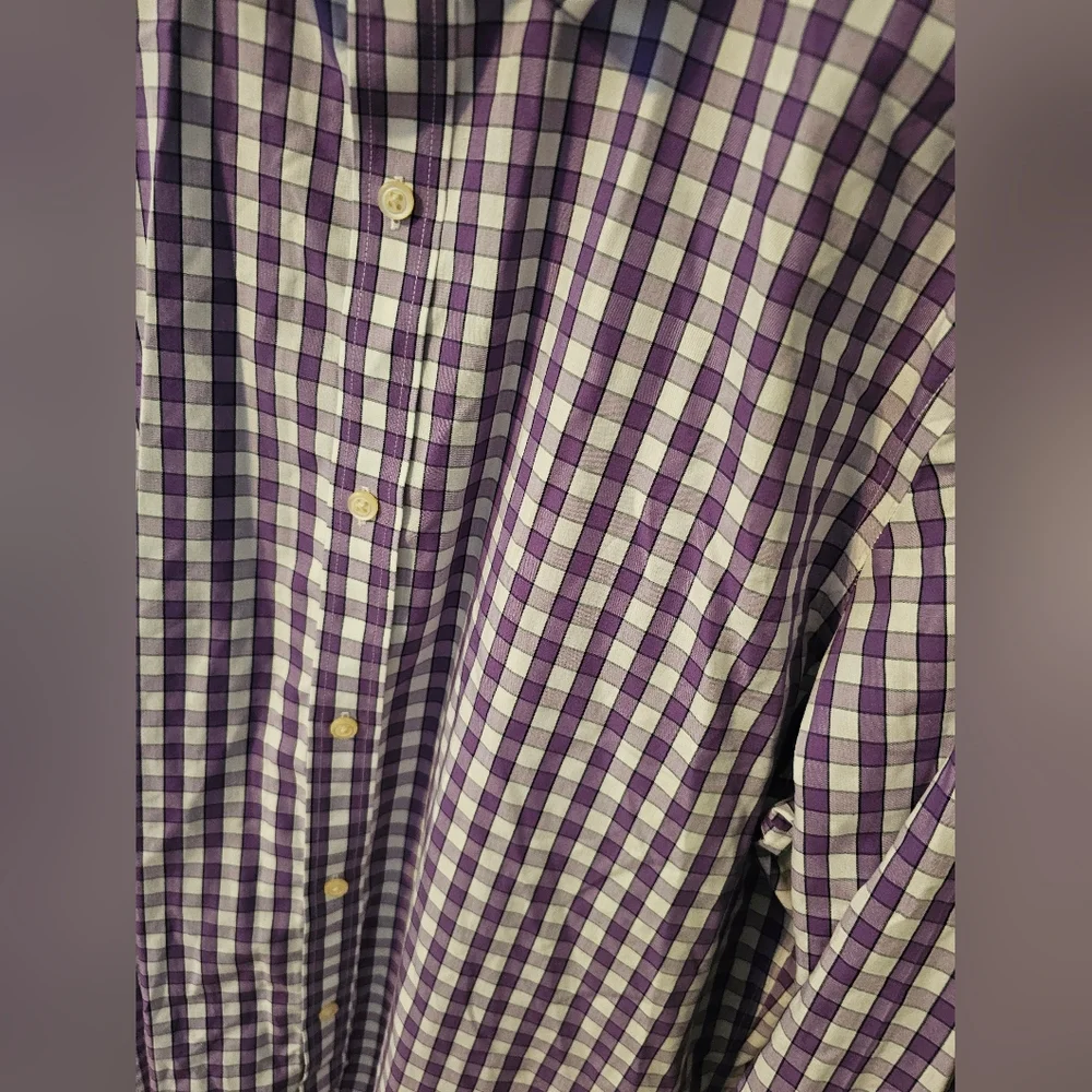 2 Banana Republic Plaid Button-Down Long Sleeve shirts SZ XL